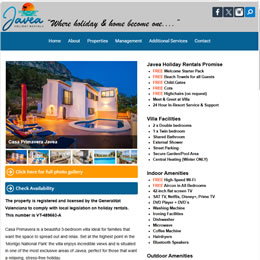 Javea Holiday Rentals Home Page